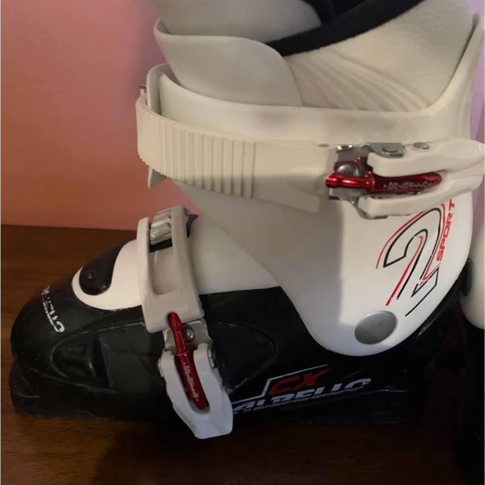 Dalbello CX Sport2 Kids Ski Boots - Black and White with Red Details